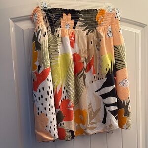 LOFT Multicolor Tropical Mini Skirt